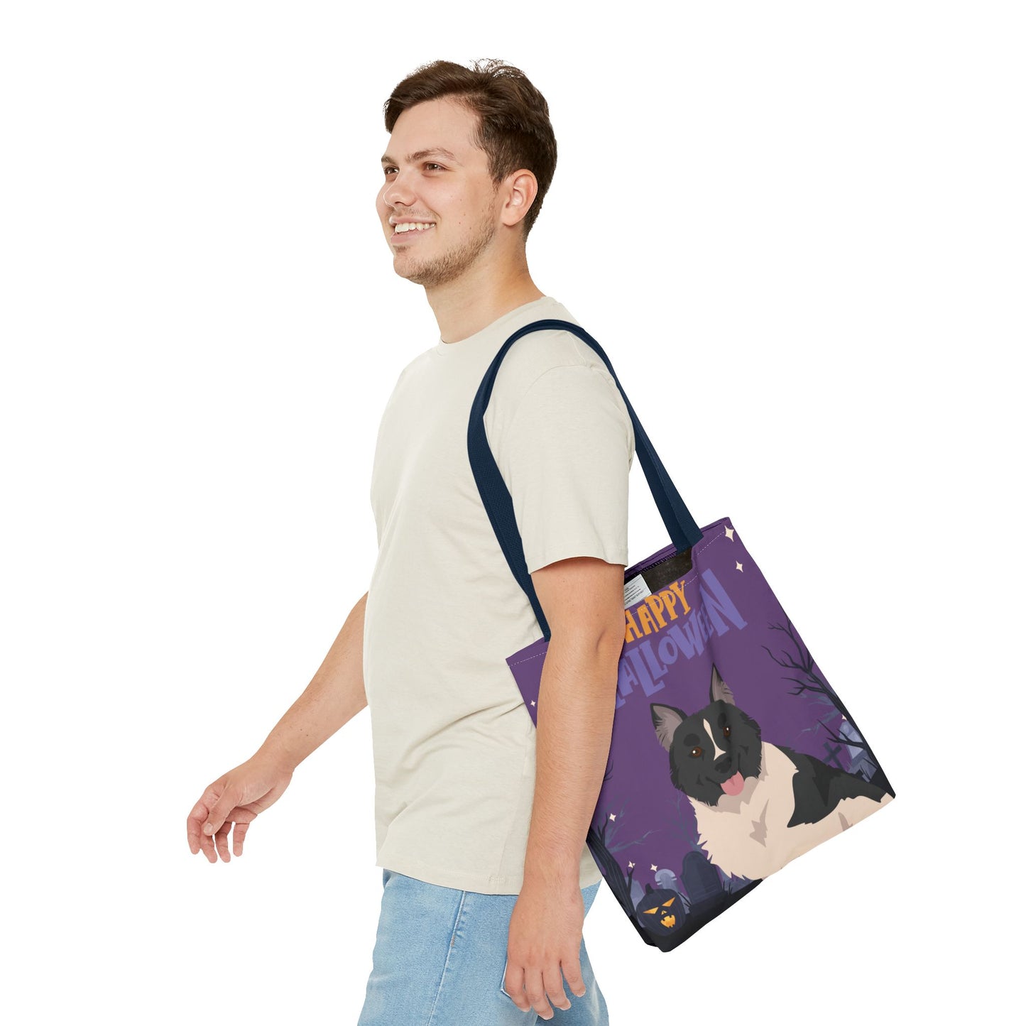Elo Dog Happy Halloween Tote Bag 16x16