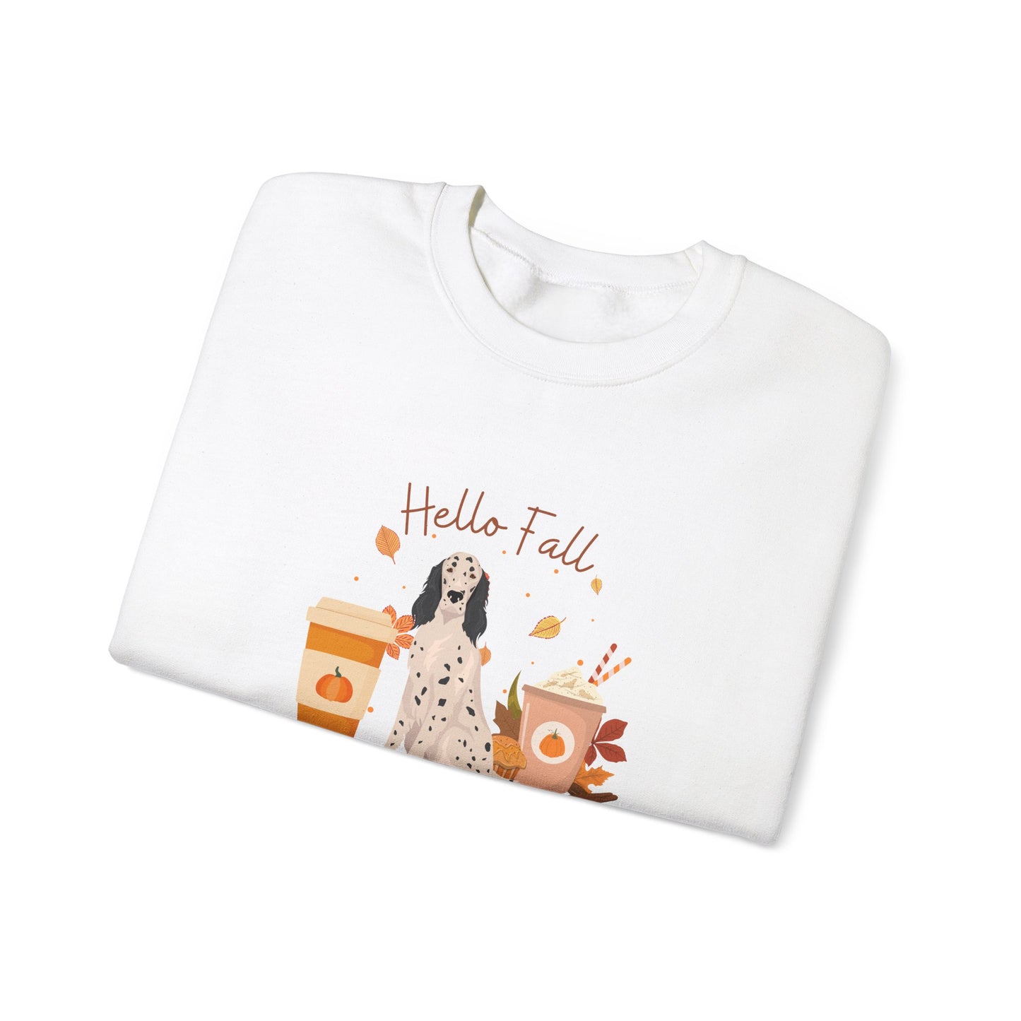 English Setter Dog Fall Unisex Heavy Blend Crewneck Sweatshirt