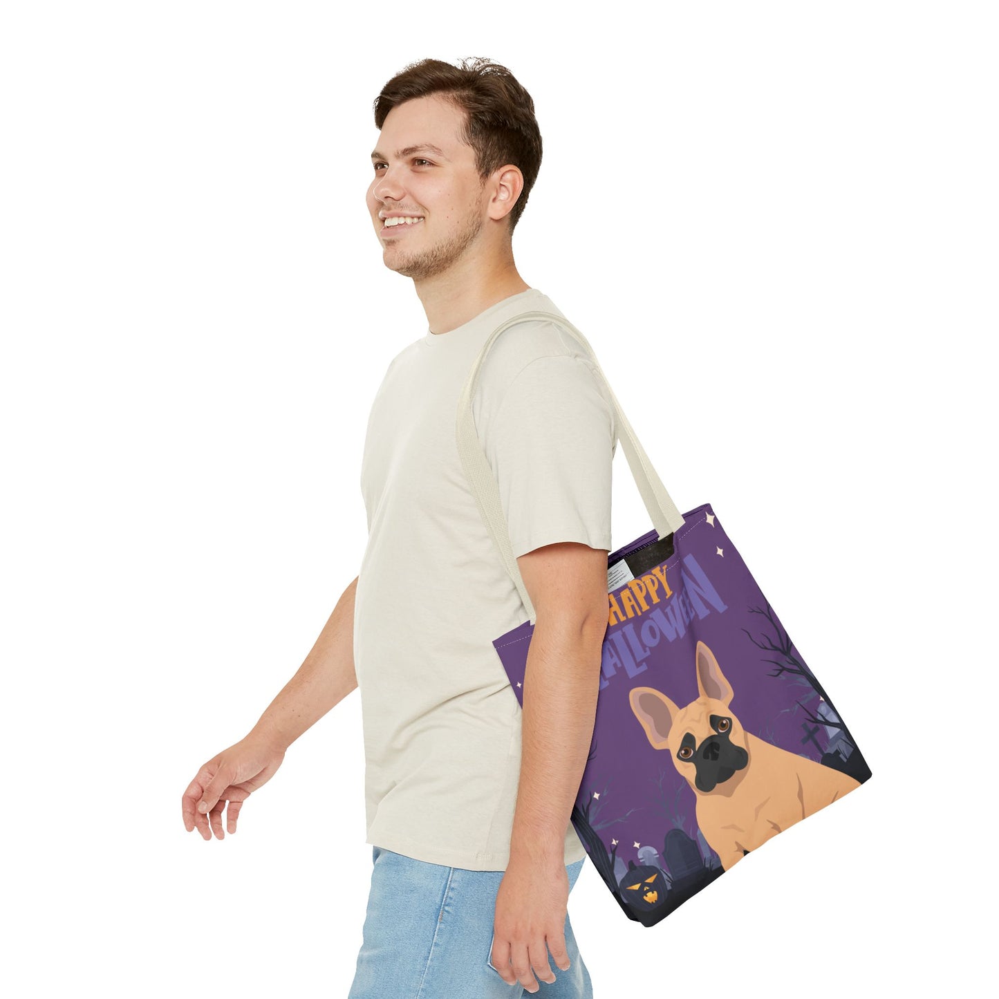 French Bulldog Dog Happy Halloween Tote Bag 16x16