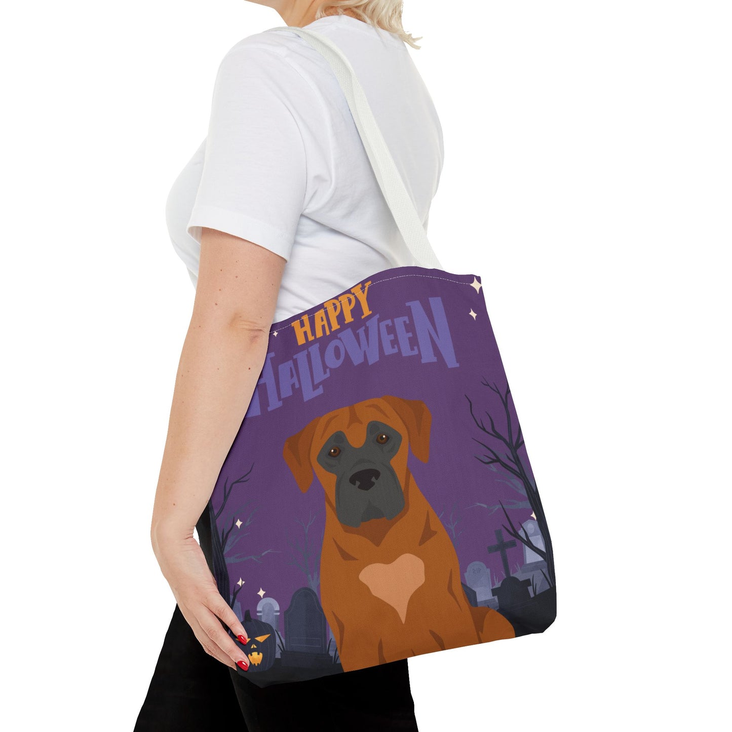 Boerboel Dog Happy Halloween Tote Bag 16x16