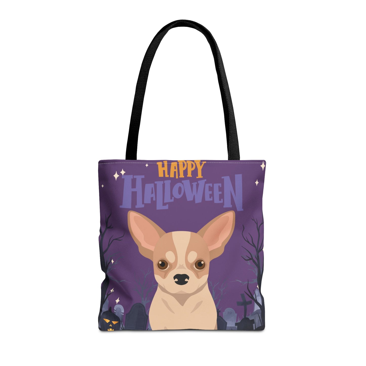 Chihuahua Dog Happy Halloween Tote Bag 16x16