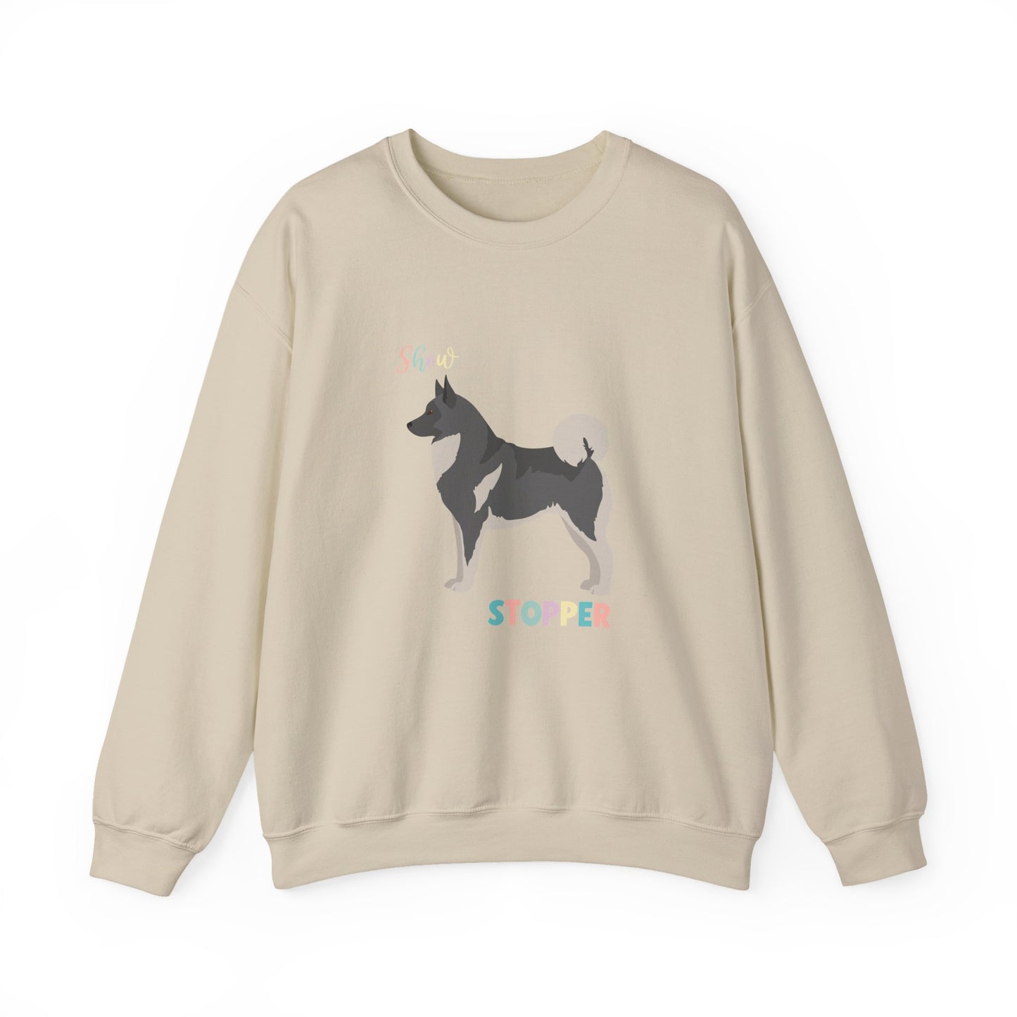Norwegian Elkhound Dog Unisex Heavy Blend Crewneck Sweatshirt