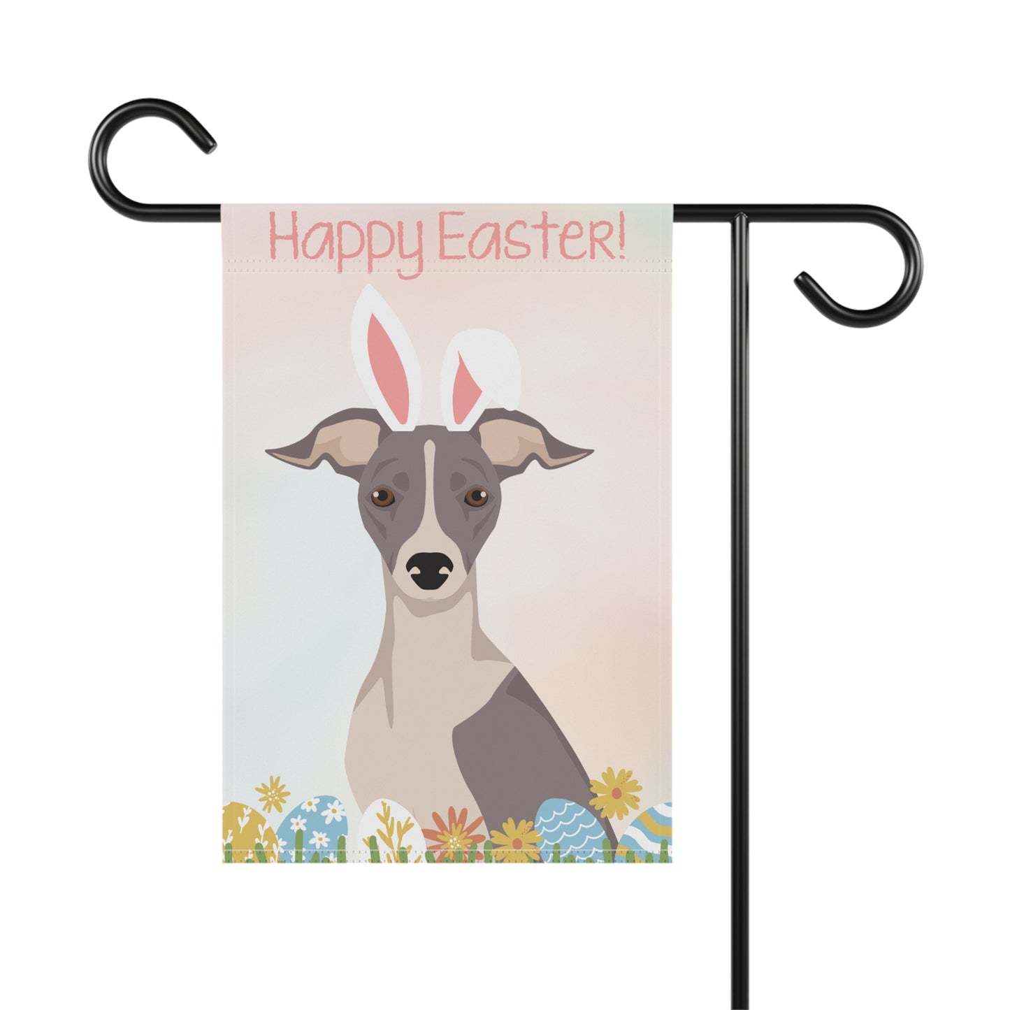 Italian Greyhound Dog Happy Easter Garden Flag