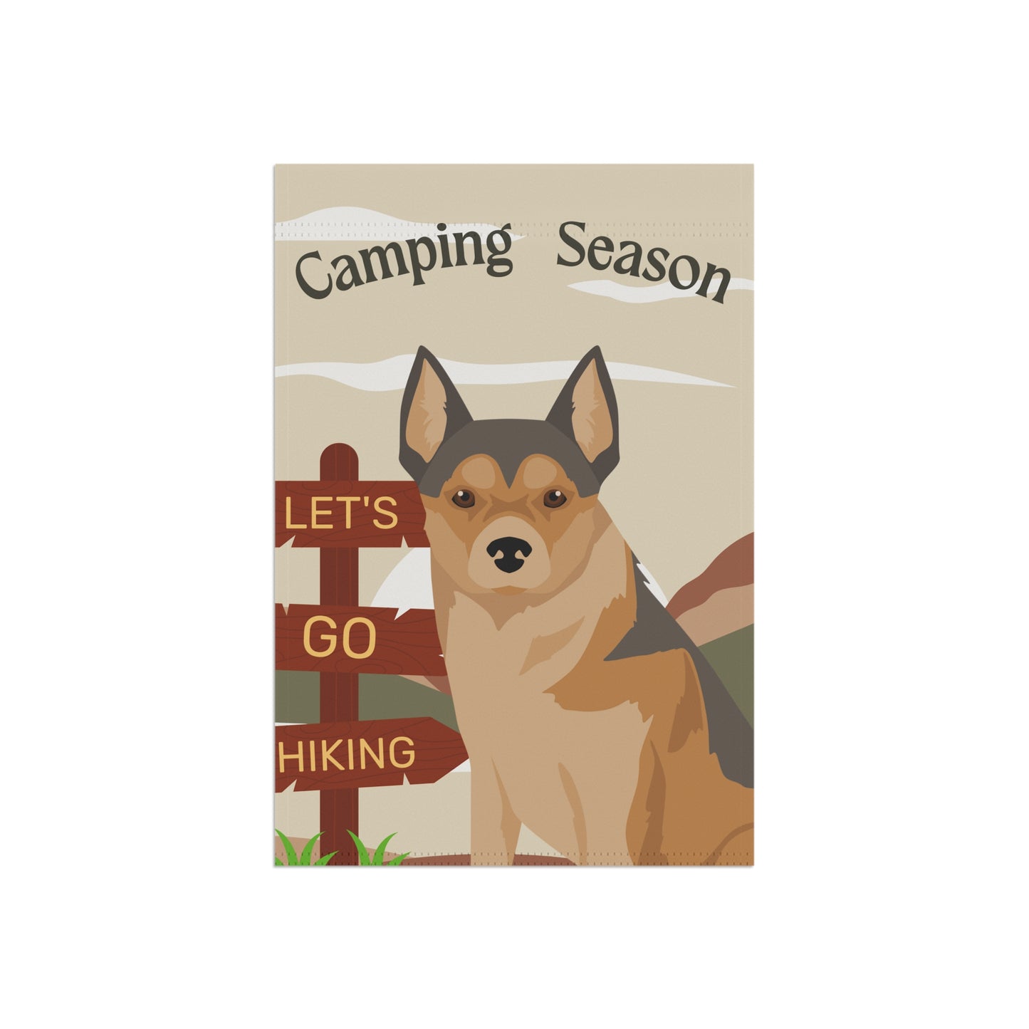 Norwegian Lundehund Dog Camping Garden Flag