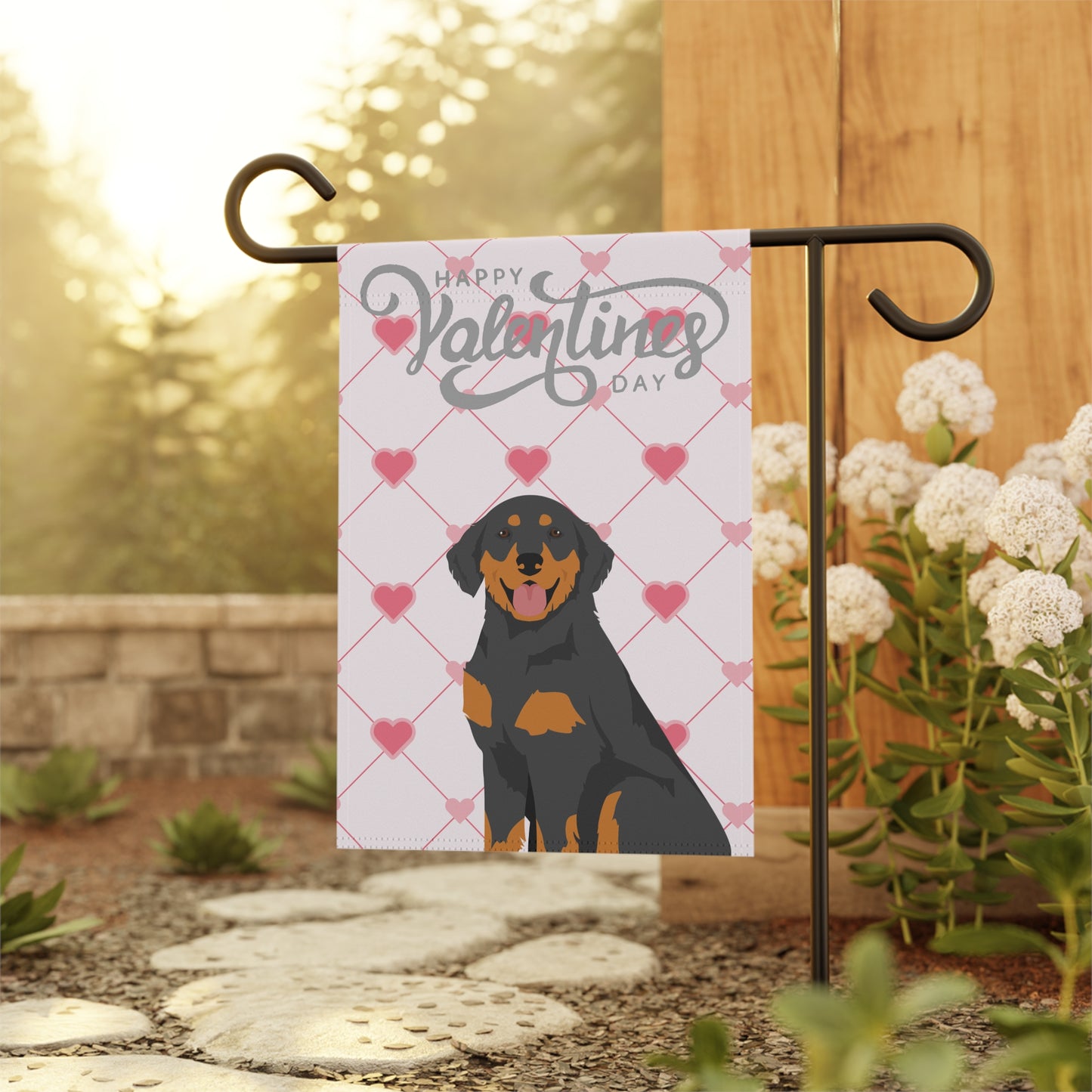 Hovawart Dog Valentines Day Garden Flag