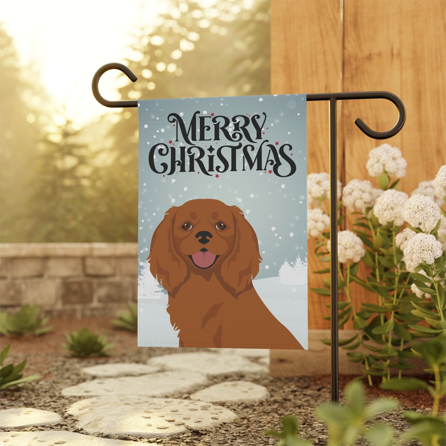Cavalier King Charles Spaniel Dog Garden Flag