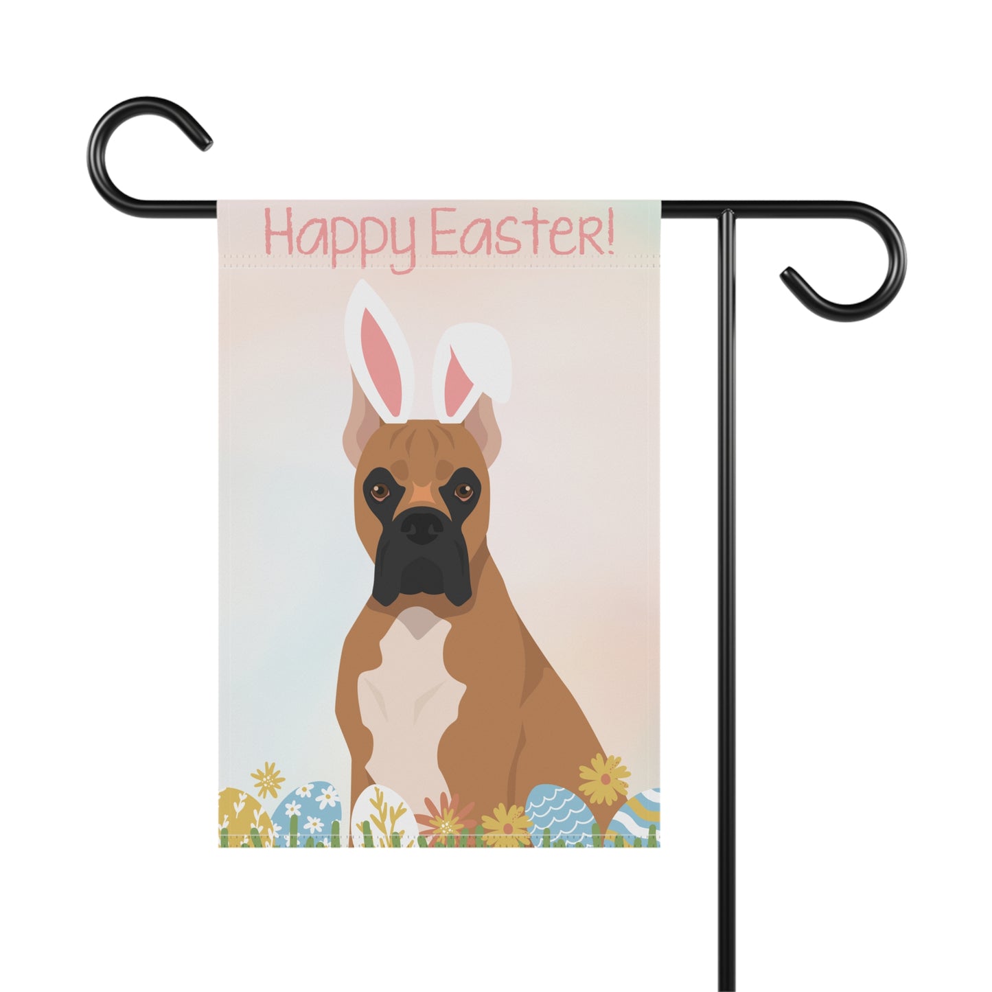 Boxer Dog Happy Easter Garden Flag