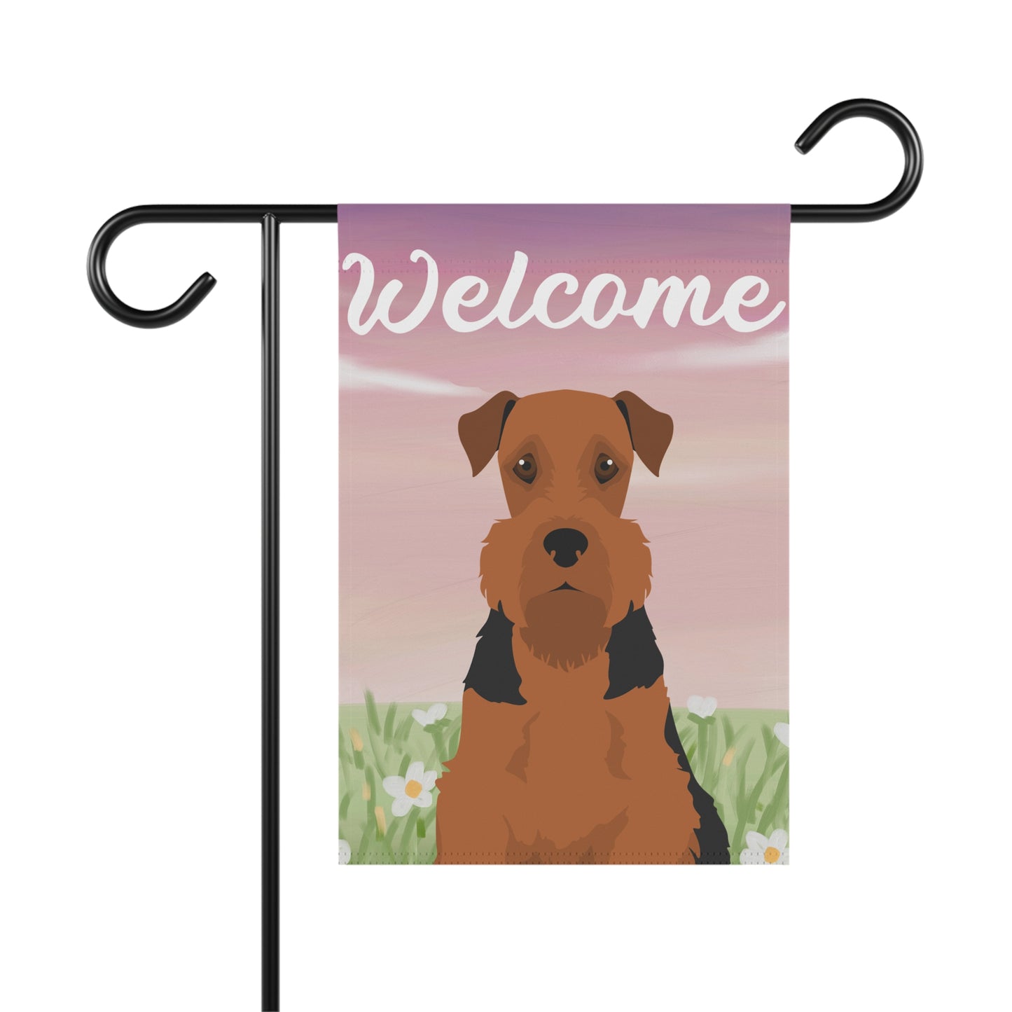 Airedale Terrier Dog Welcome Garden Flag