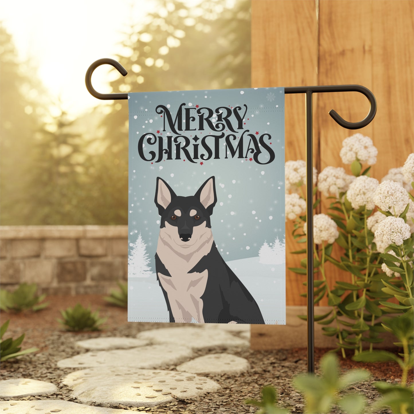 Swedish Elkhound Dog Garden Flag