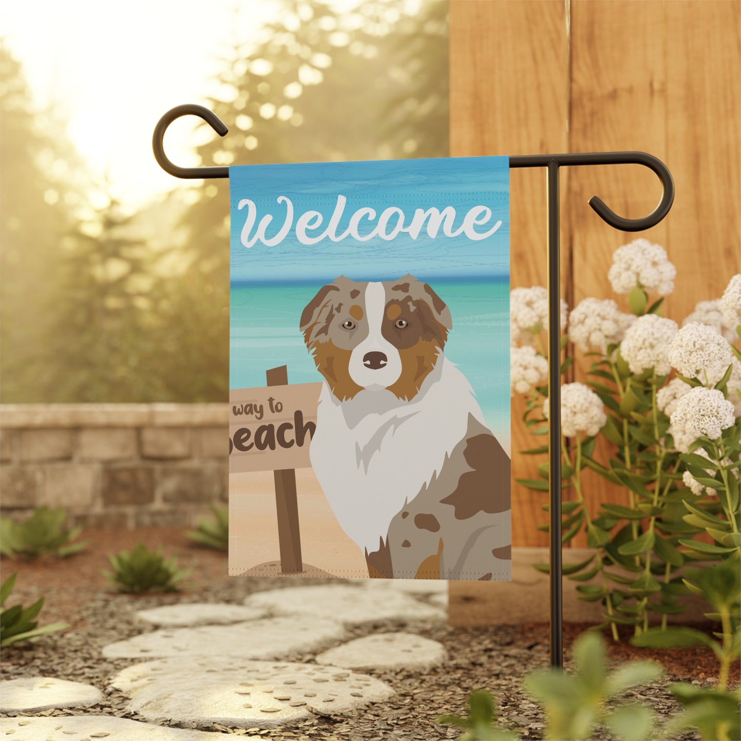 Australian Shepherd Dog Garden Flag