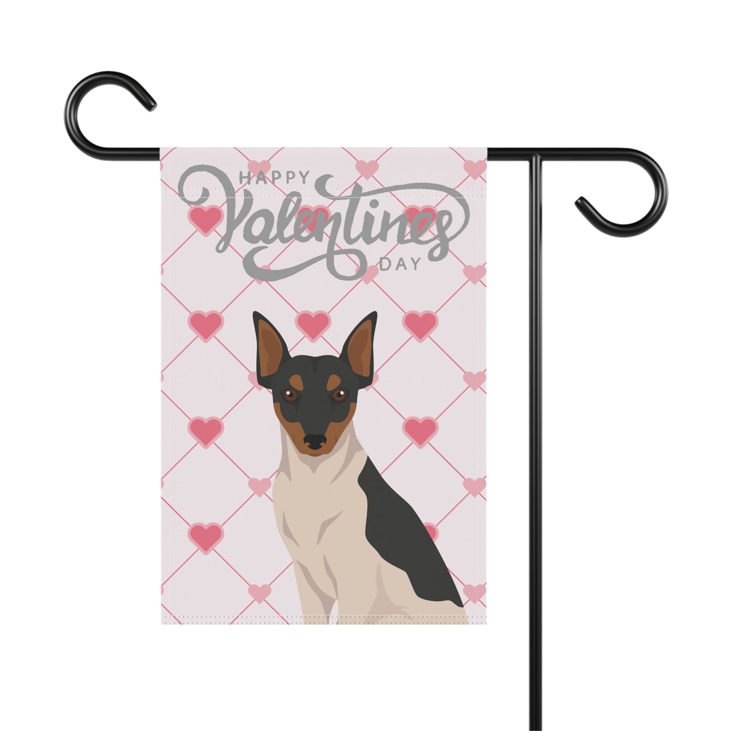 Brazilian Terrier Dog Valentines Day Garden Flag