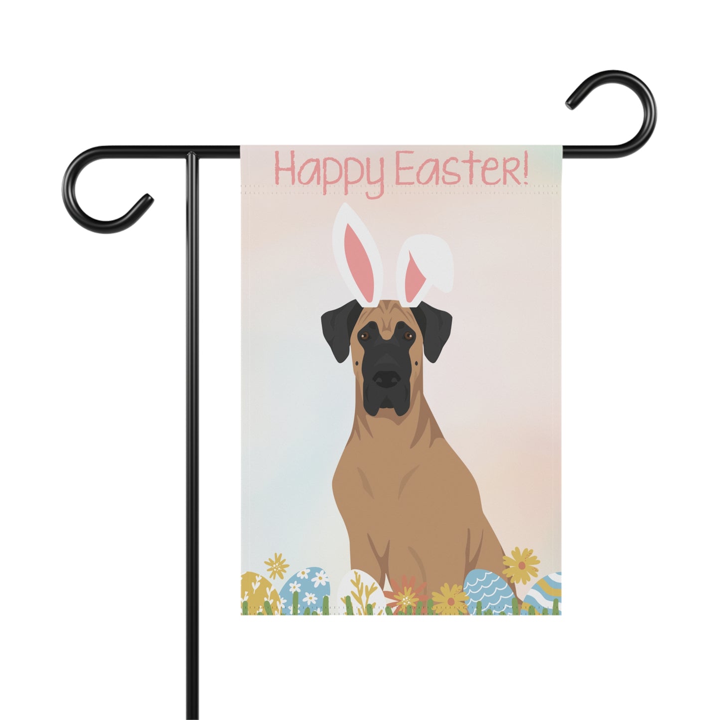 Great Dane Dog Happy Easter Garden Flag
