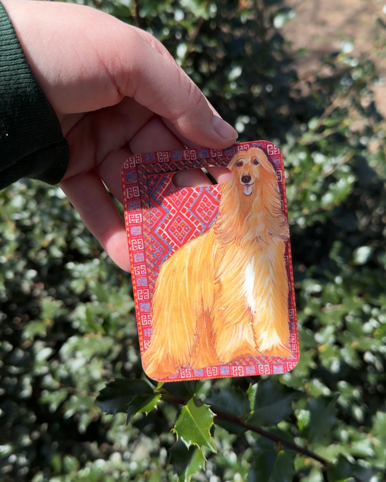 Afghan Hound Dog Luggage Tag