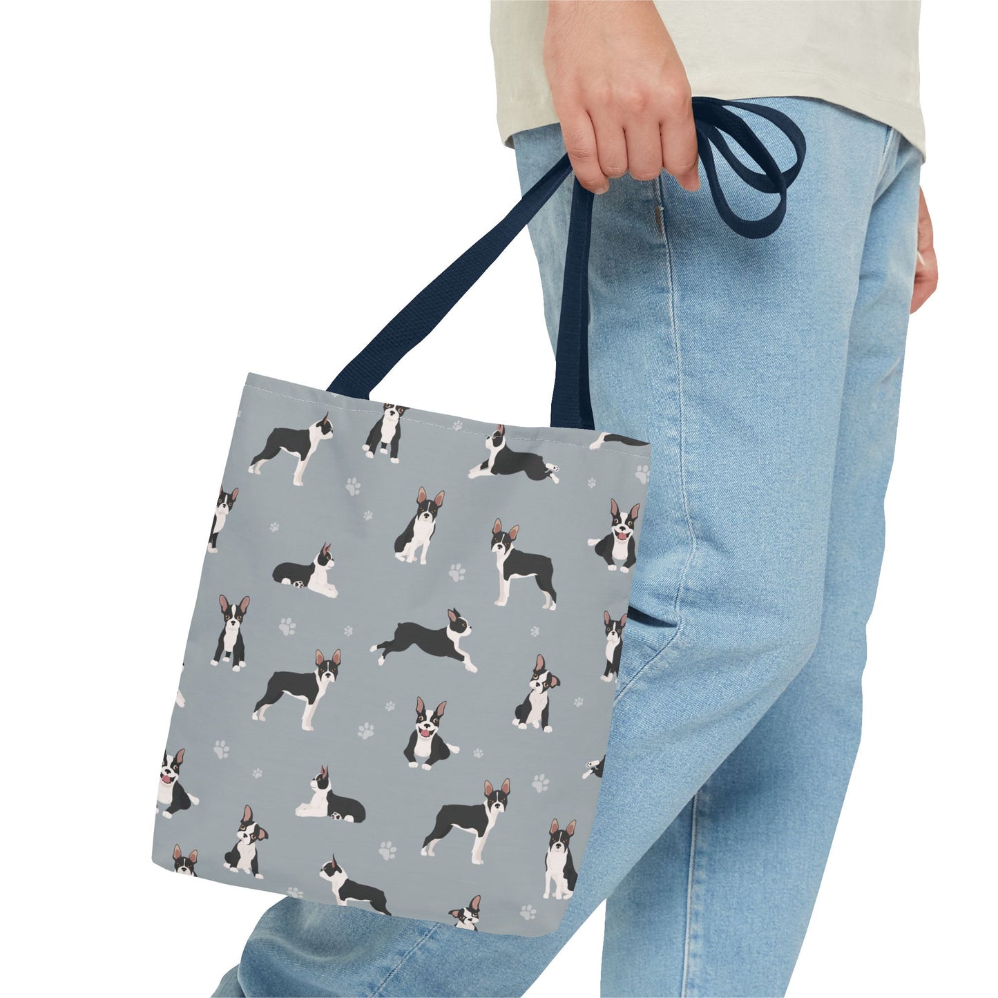 Boston Terrier Dog Tote Bag, Terrier Dog Mom Gift