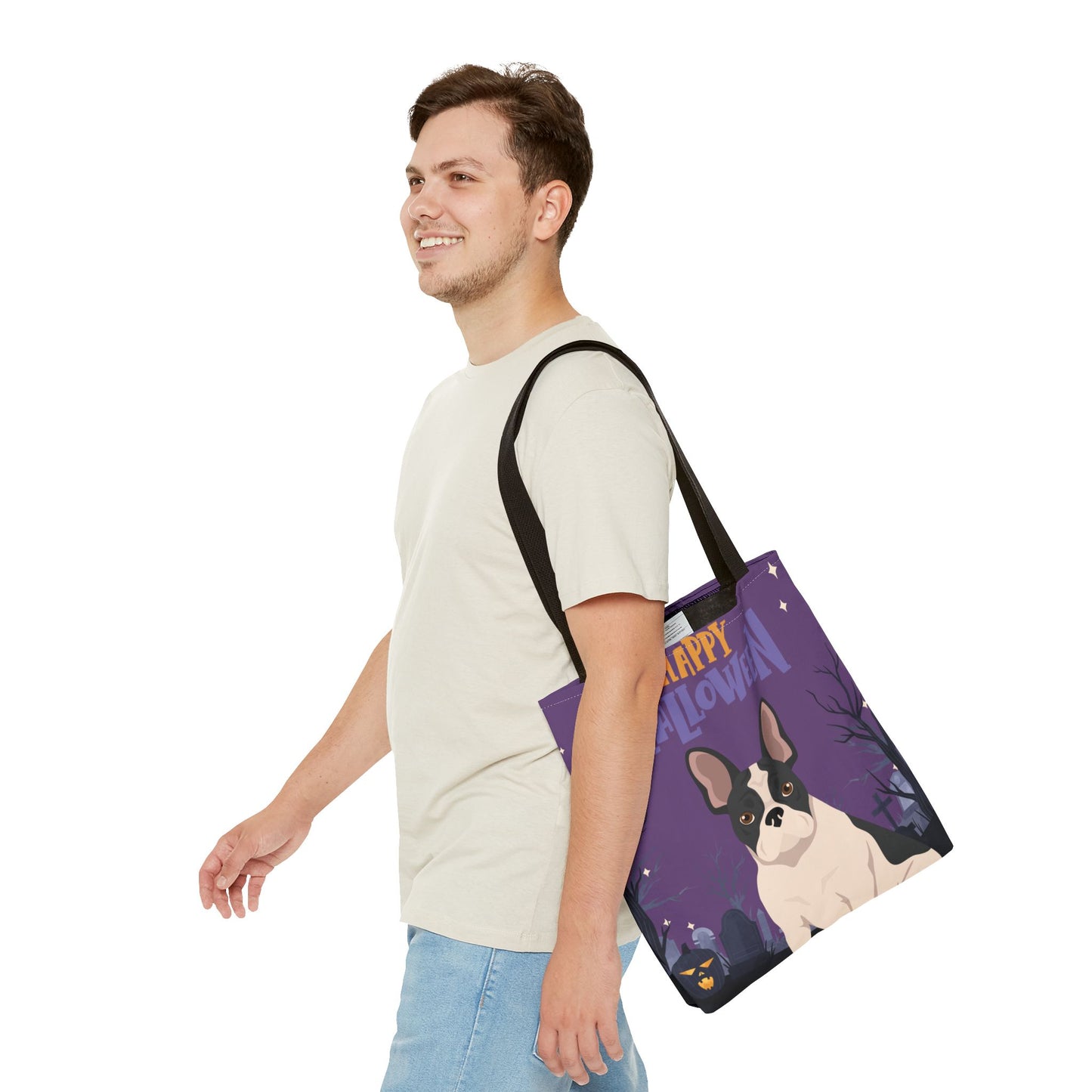 French Bulldog Dog Happy Halloween Tote Bag 16x16