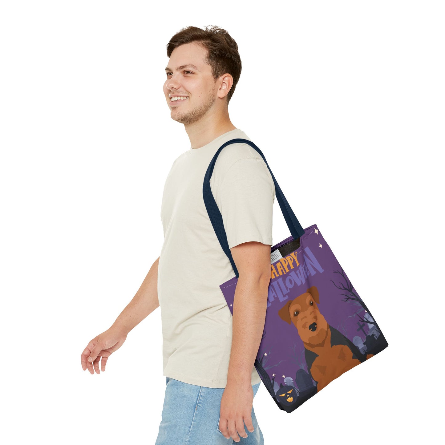 Welsh Terrier Dog Happy Halloween Tote Bag 16x16