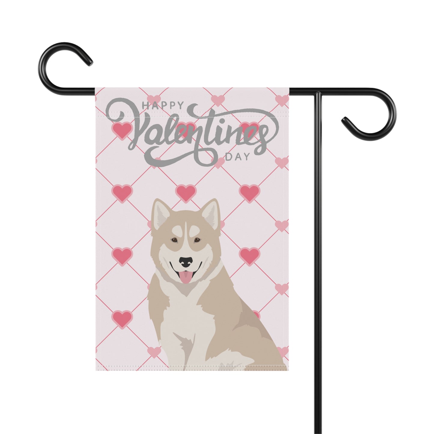 Canadian Inuit Dog Valentines Day Garden Flag