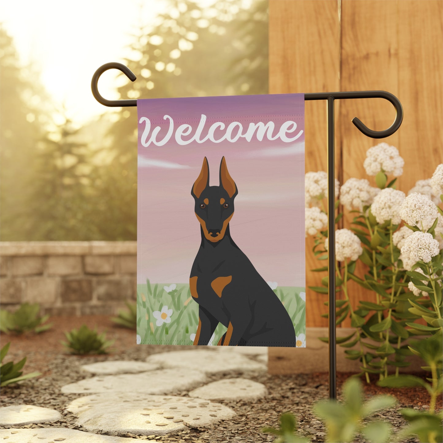 Manchester Terrier Dog Welcome Garden Flag