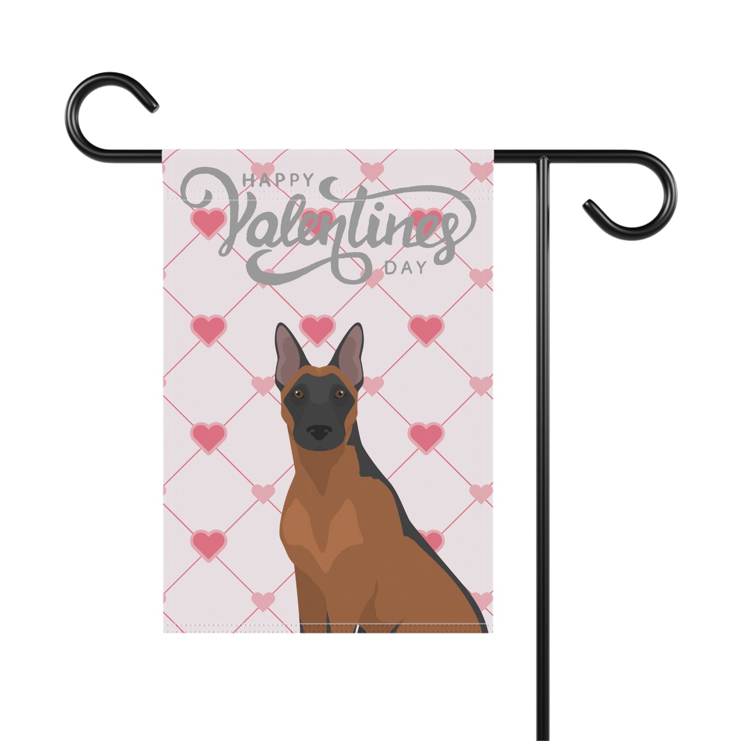 Belgian Malinois Dog Valentines Day Garden Flag