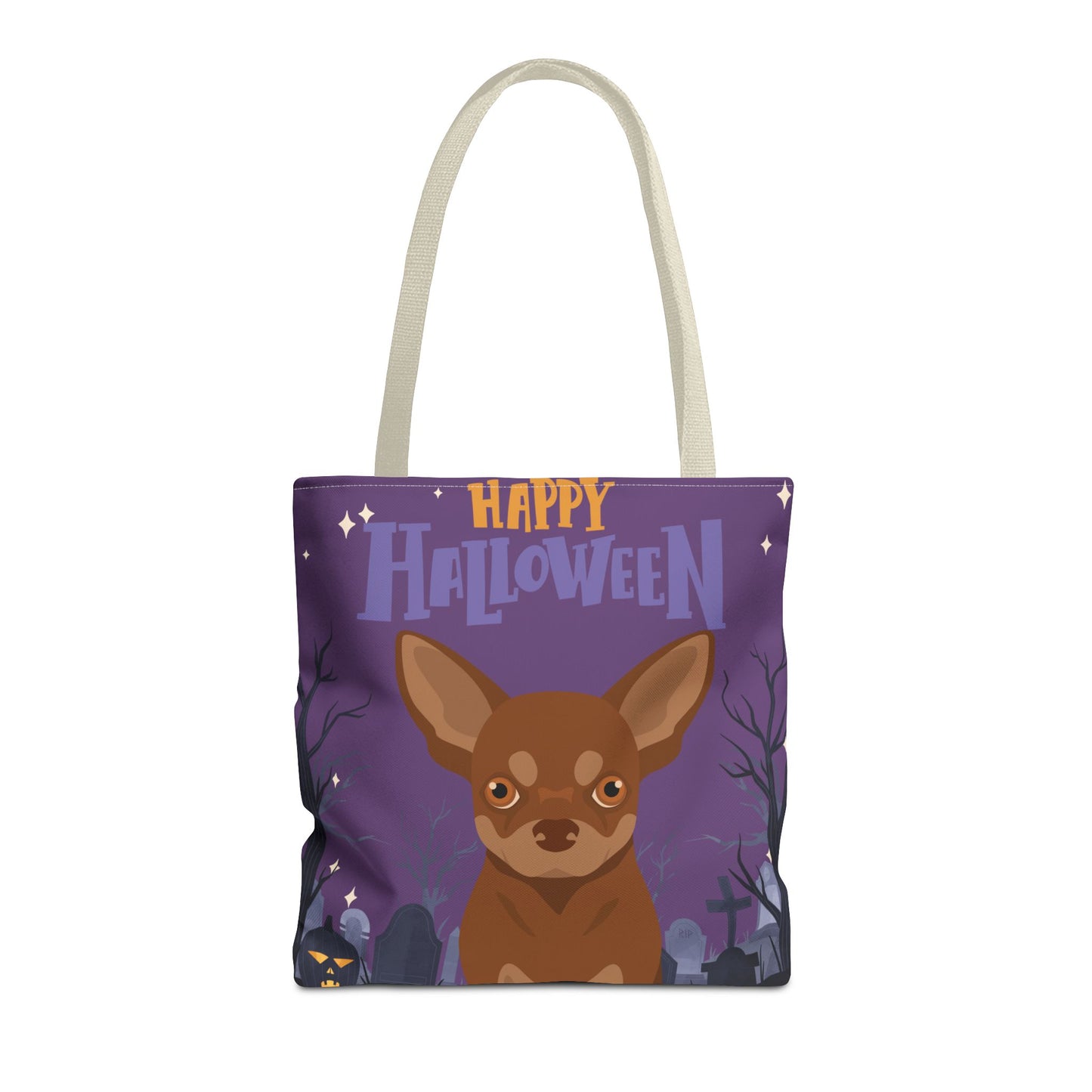 Chihuahua Dog Happy Halloween Tote Bag 16x16
