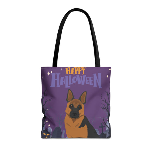 German Shepherd Dog Happy Halloween Tote Bag 16x16