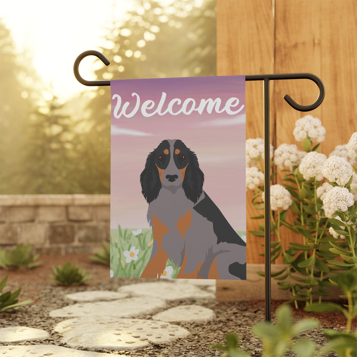 Picardy Spaniel Dog Welcome Garden Flag