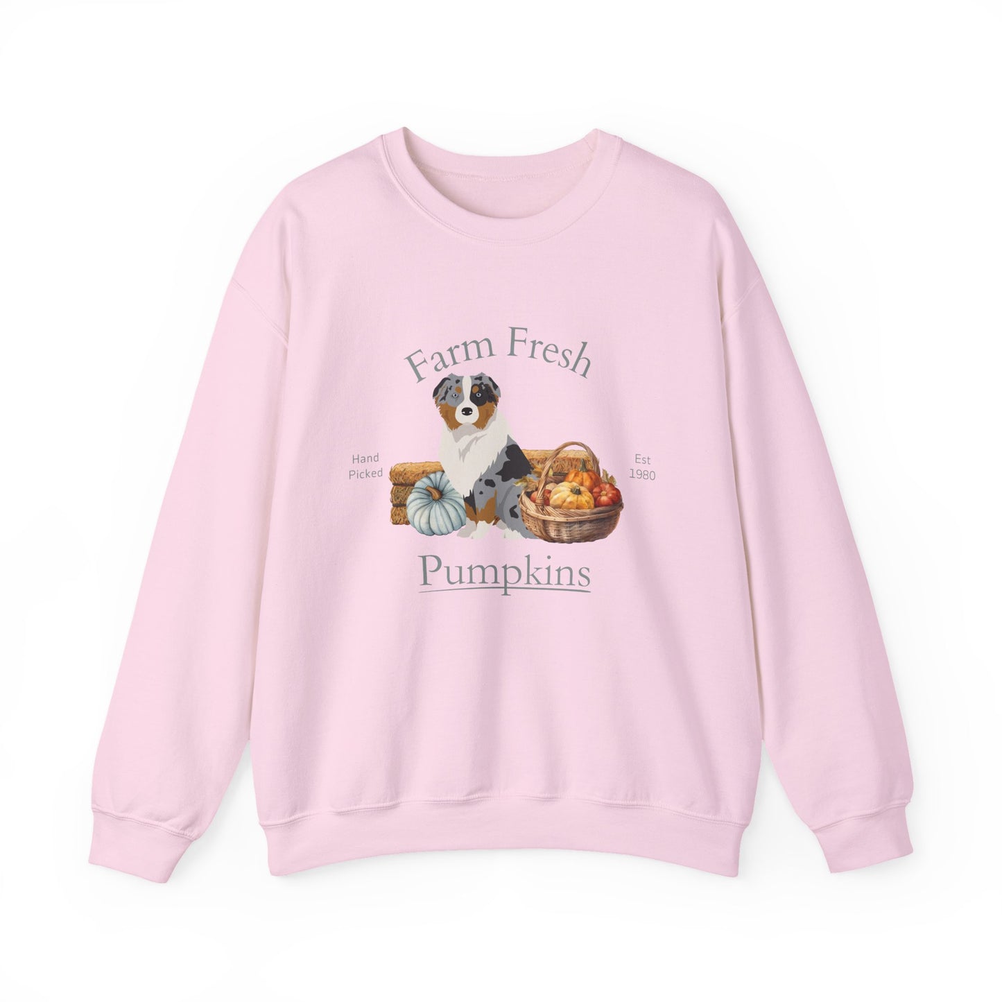 Australian Shepherd Dog Fall Farm Fresh Unisex Heavy Blend Crewneck Sweatshirt