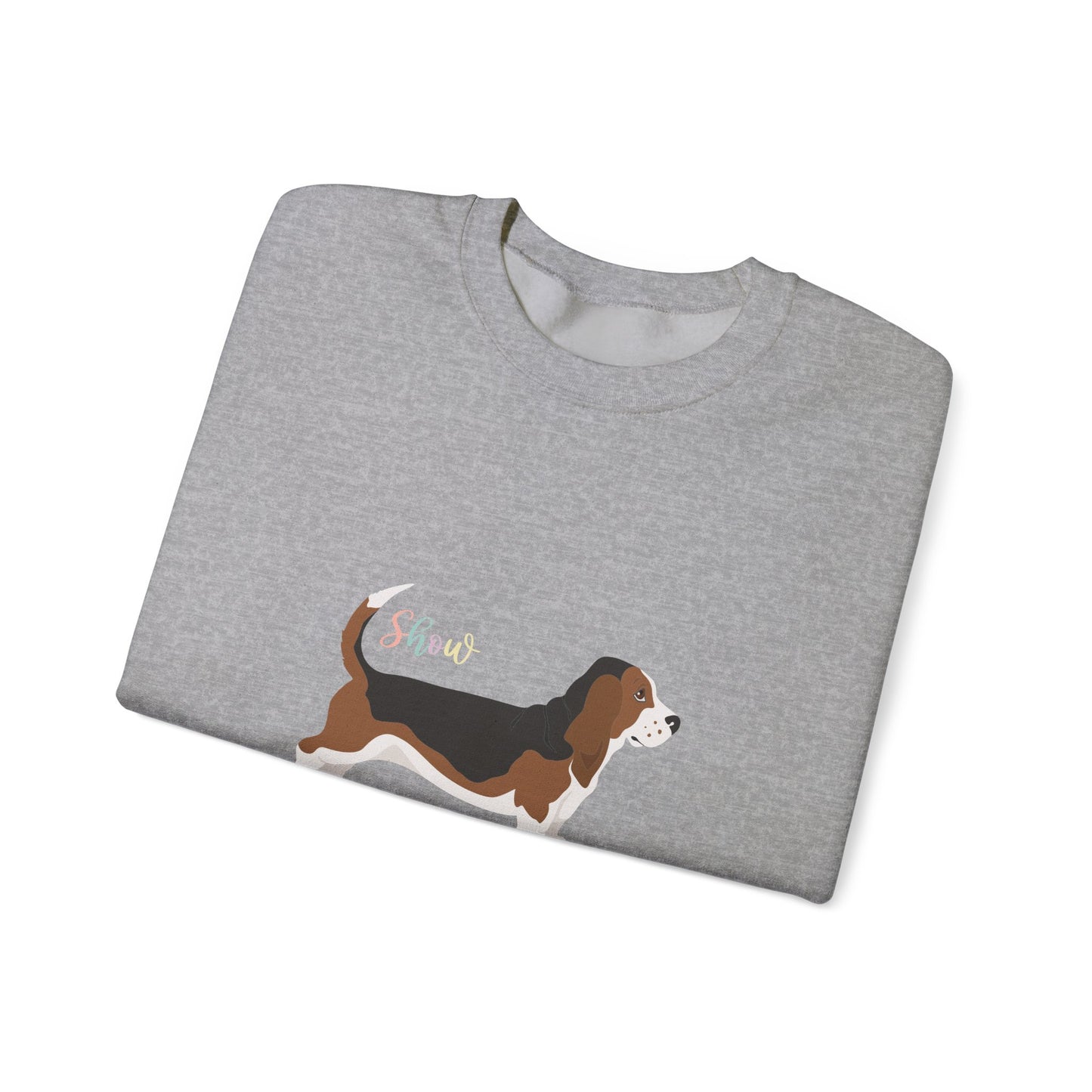 Basset Hound Dog Unisex Heavy Blend Crewneck Sweatshirt