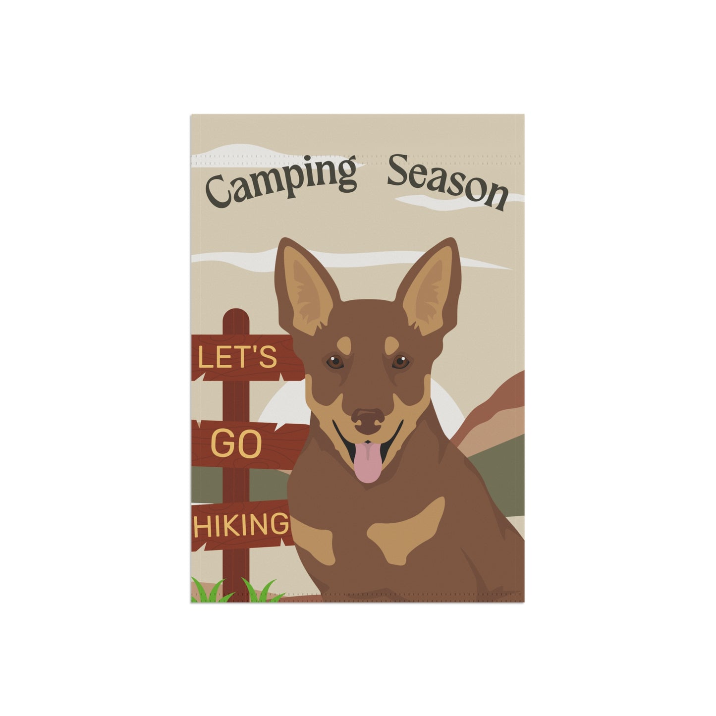 Lancashire Dog Camping Garden Flag