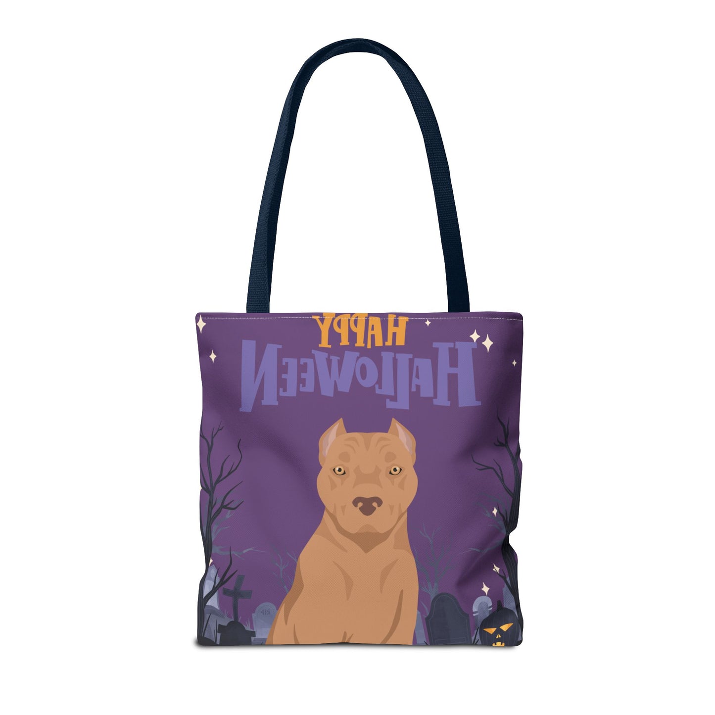 American Staffordshire Terrier Dog Happy Halloween Tote Bag 16x16
