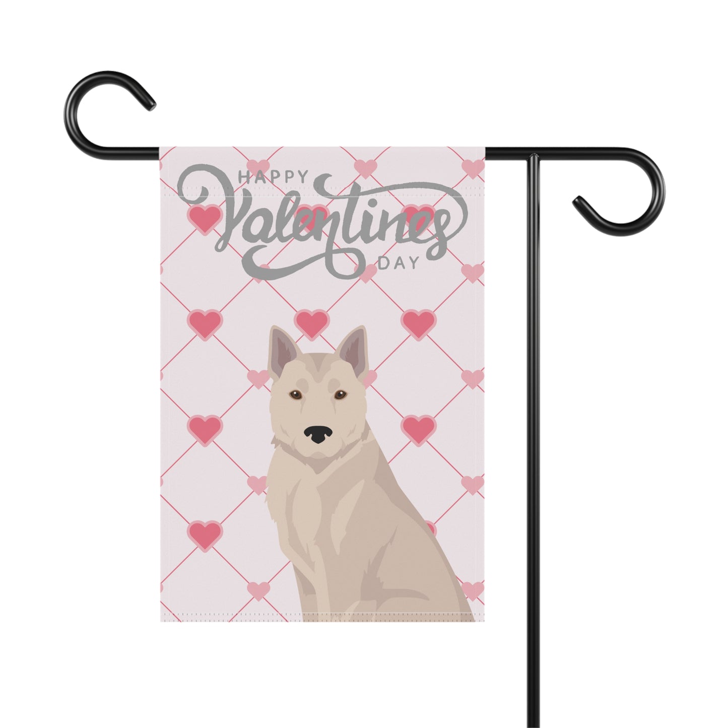 Korean Jindo Dog Valentines Day Garden Flag