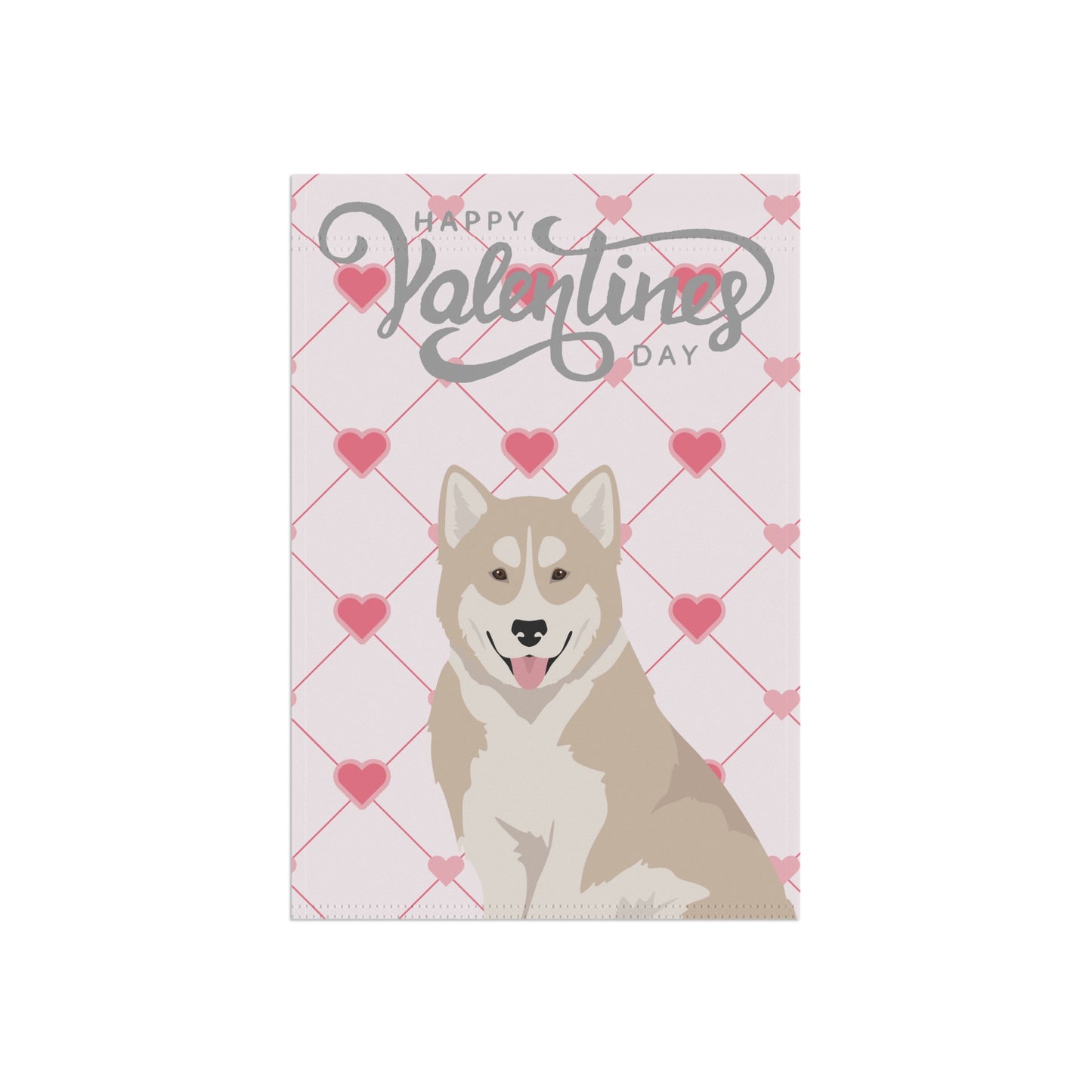 Canadian Inuit Dog Valentines Day Garden Flag