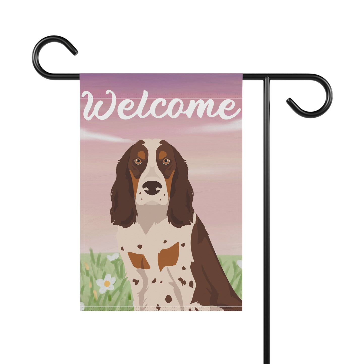 Russian Spaniel Dog Welcome Garden Flag