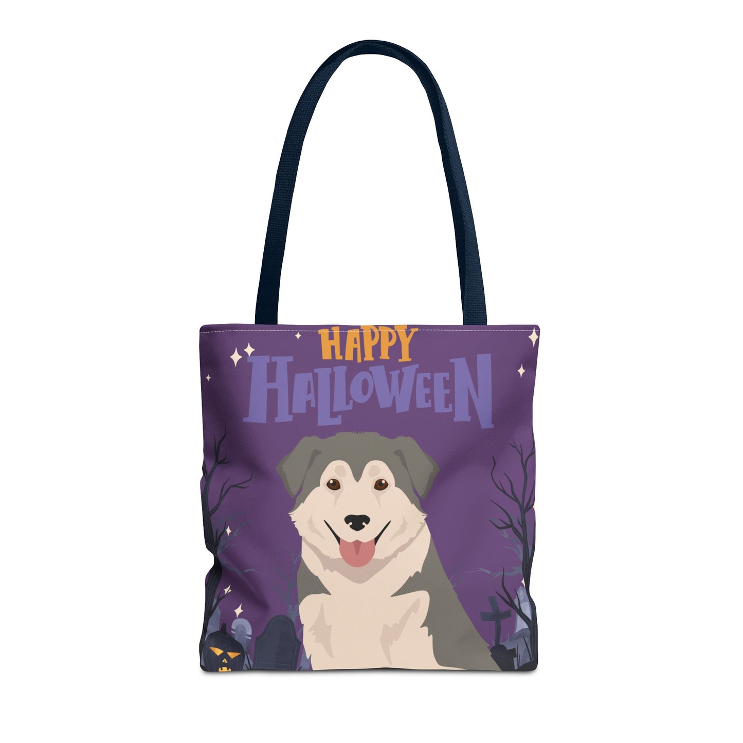 Aidi Dog Happy Halloween Tote Bag 16x16