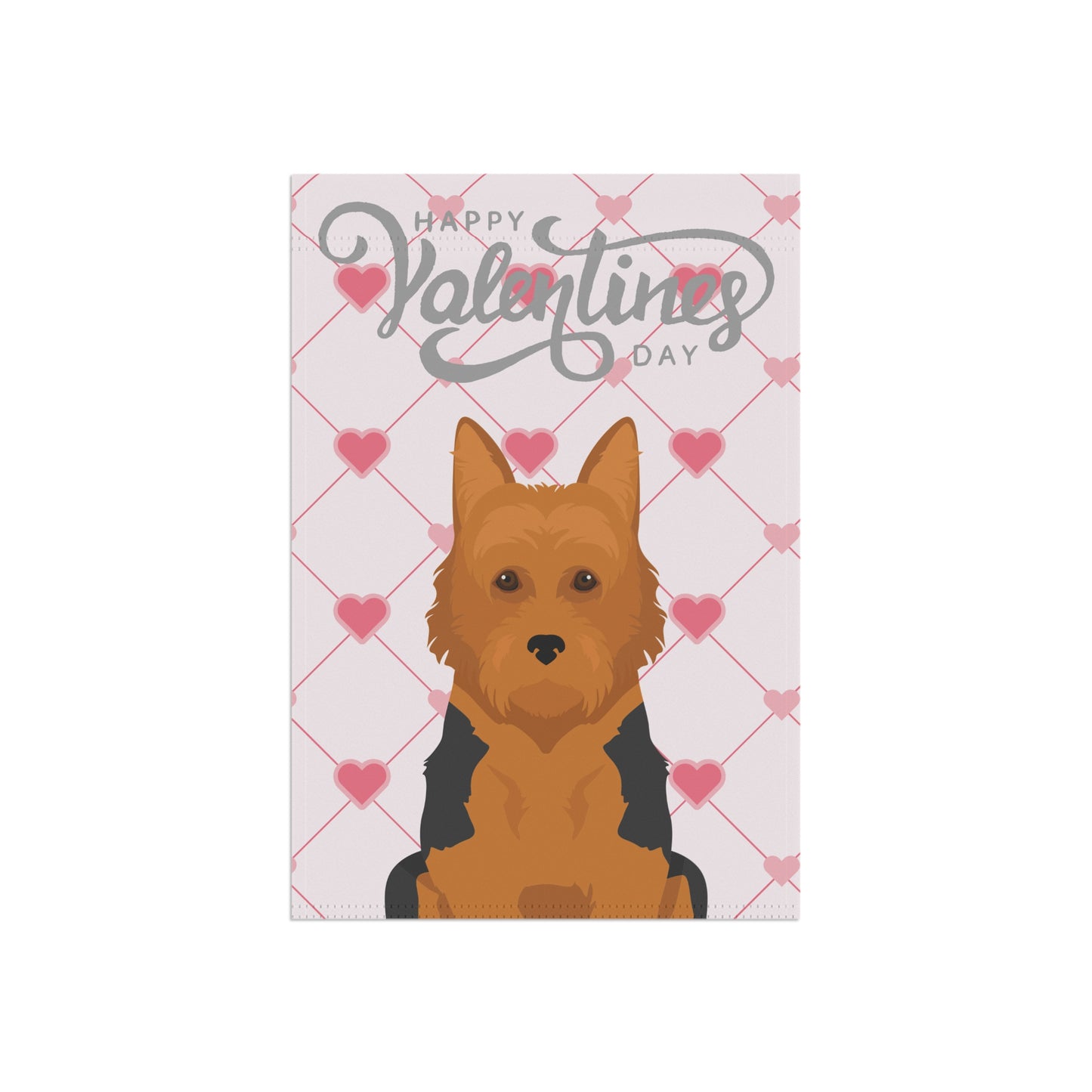 Australian Terrier Dog Valentines Day Garden Flag