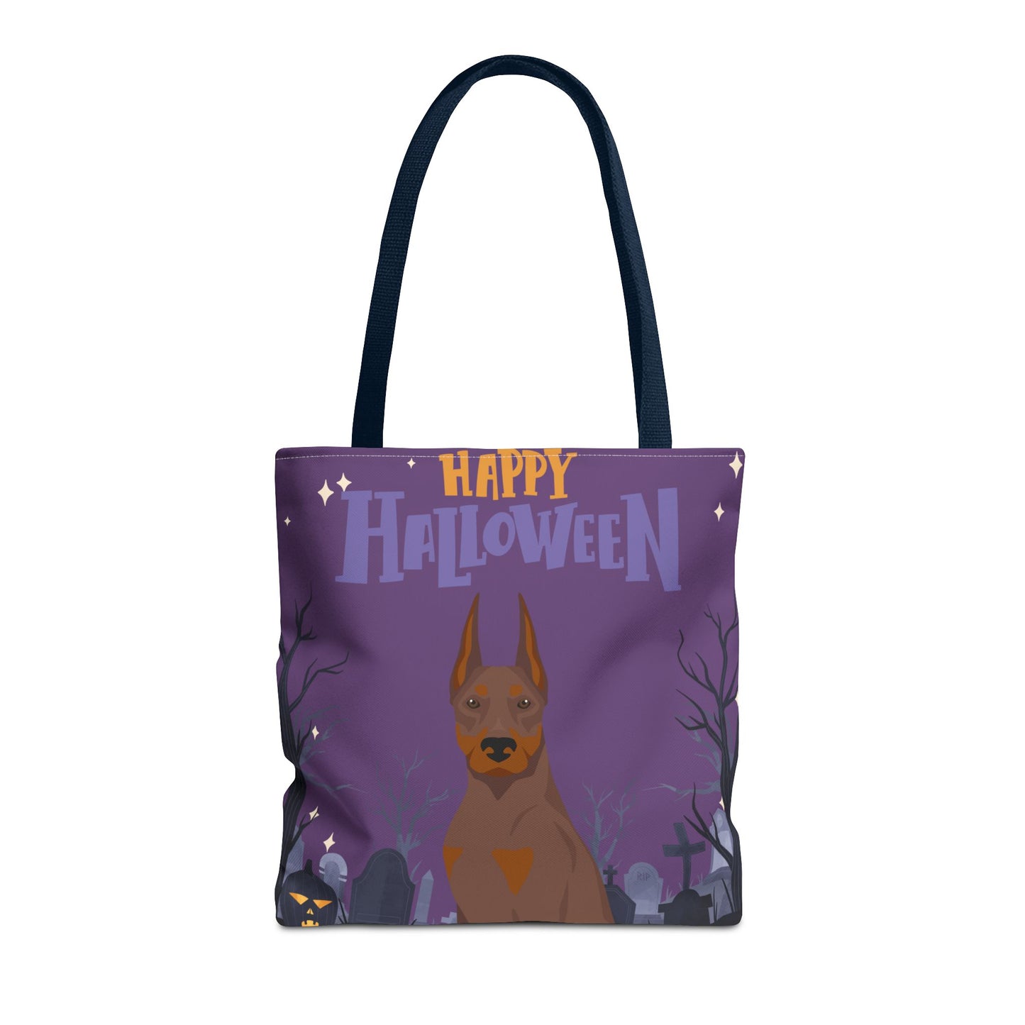 Doberman Pinscher Dog Happy Halloween Tote Bag 16x16