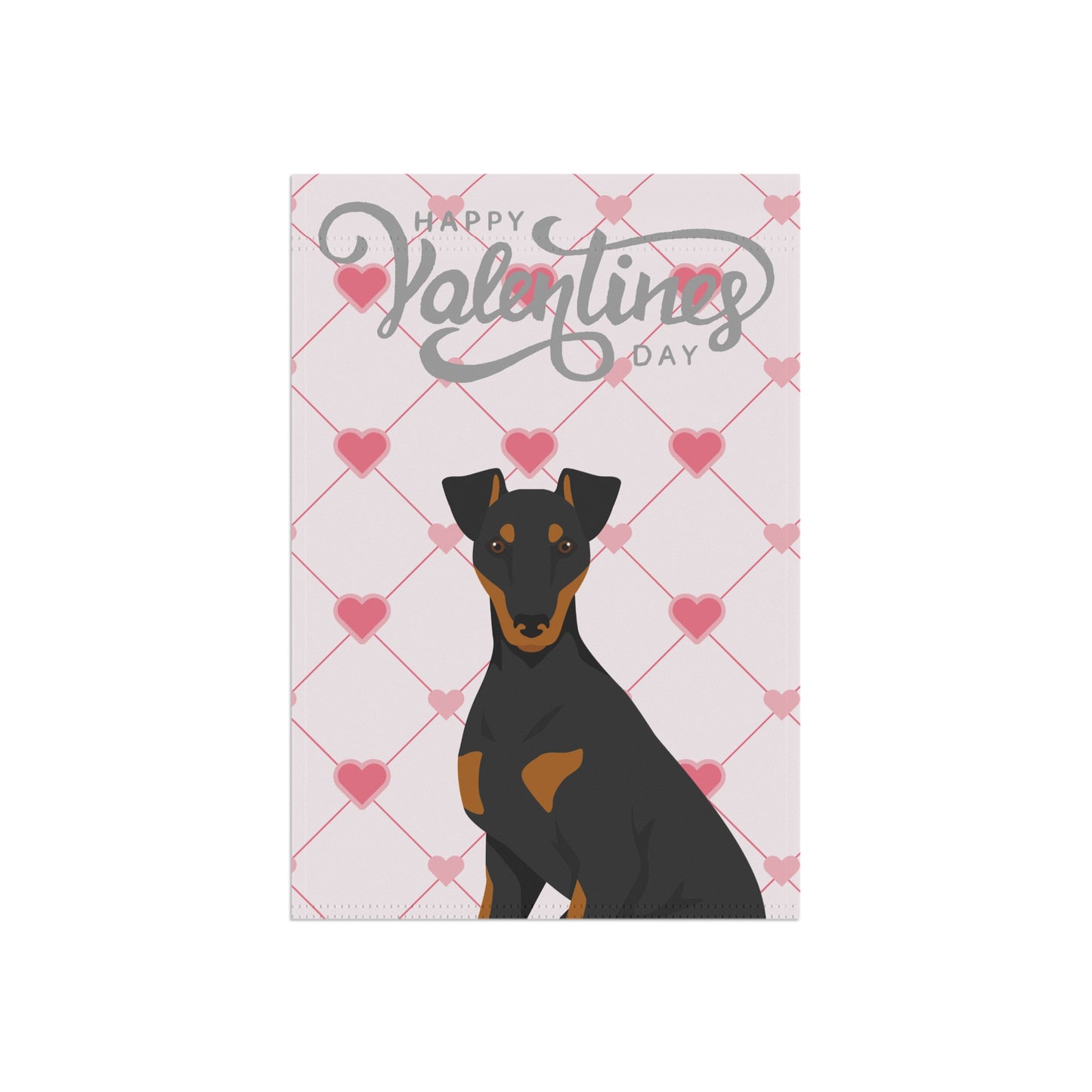 Manchester Terrier Dog Valentines Day Garden Flag