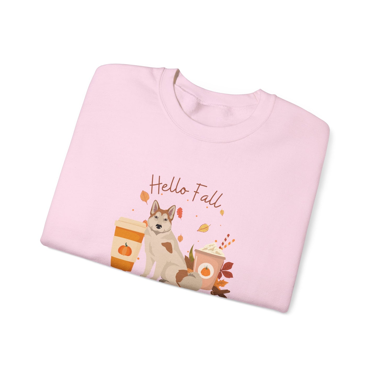 East Siberian Laika Dog Fall Unisex Heavy Blend Crewneck Sweatshirt