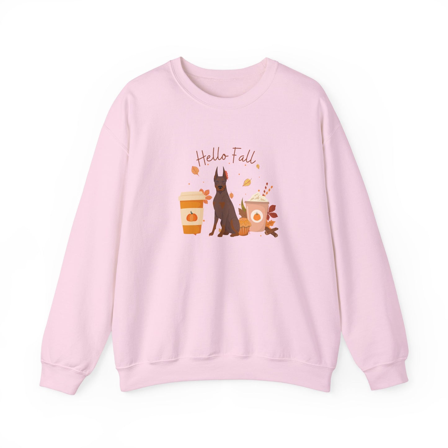 Doberman Pinscher Dog Fall Unisex Heavy Blend Crewneck Sweatshirt