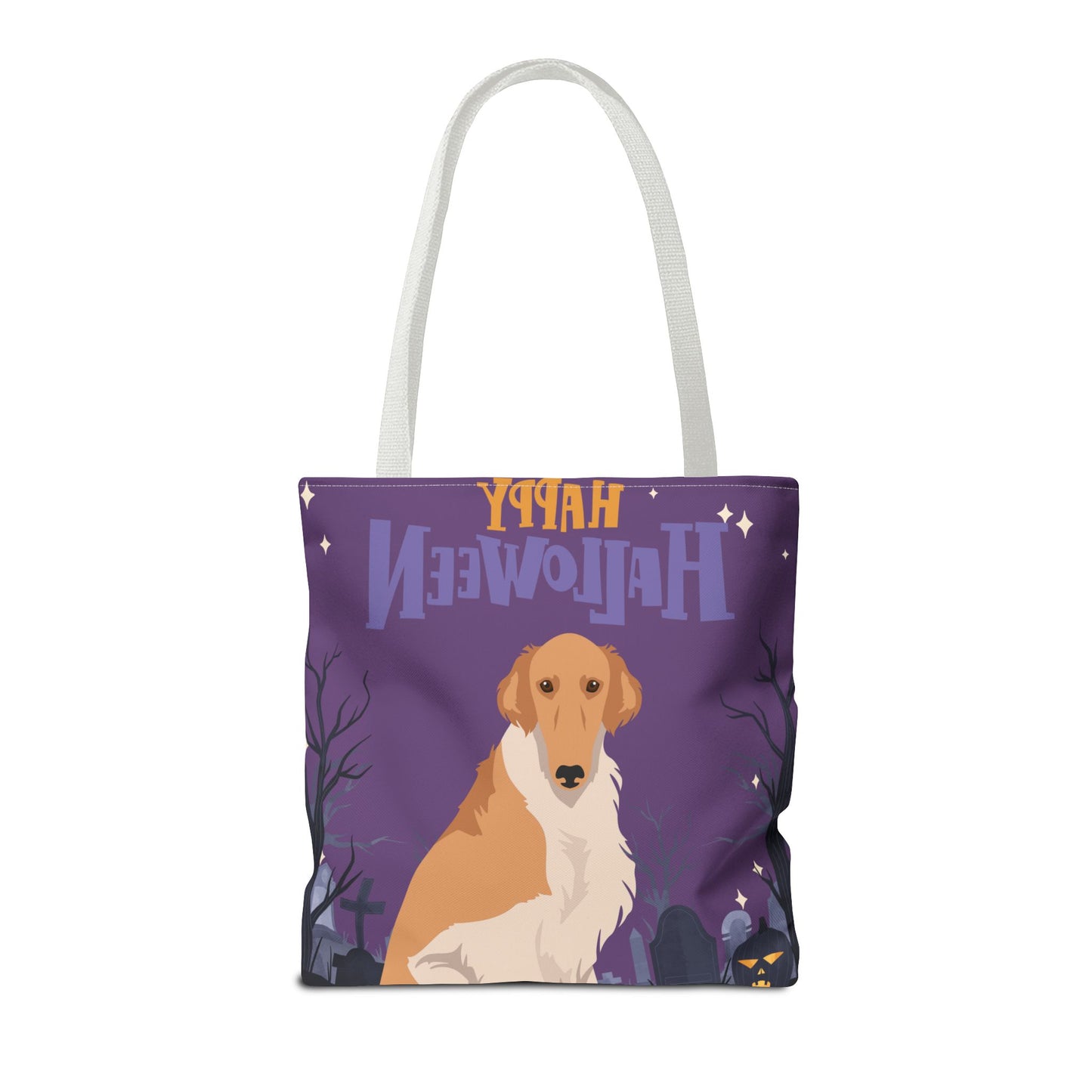 Borzoi Dog Happy Halloween Tote Bag 16x16