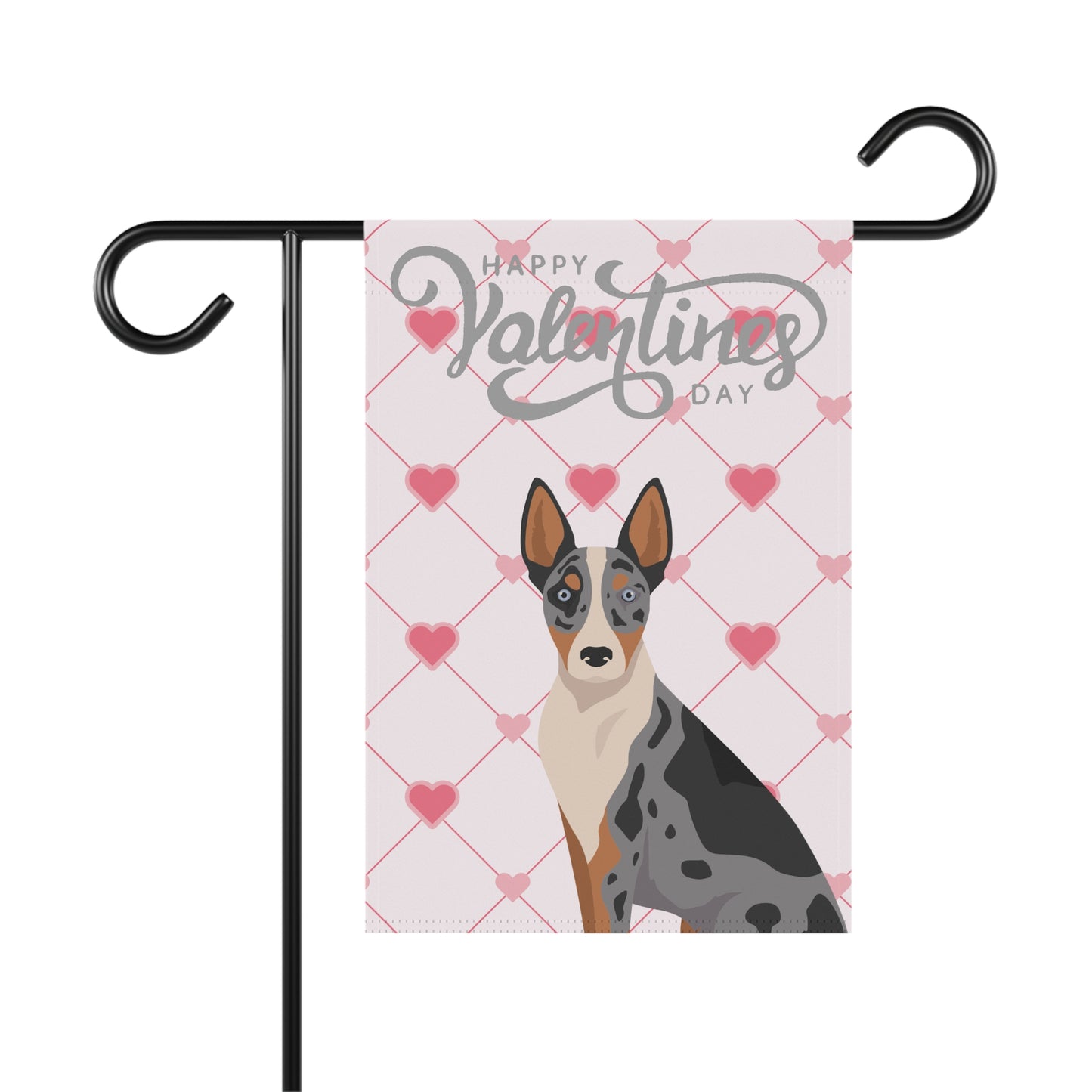 Australian Koolie Dog Valentines Day Garden Flag