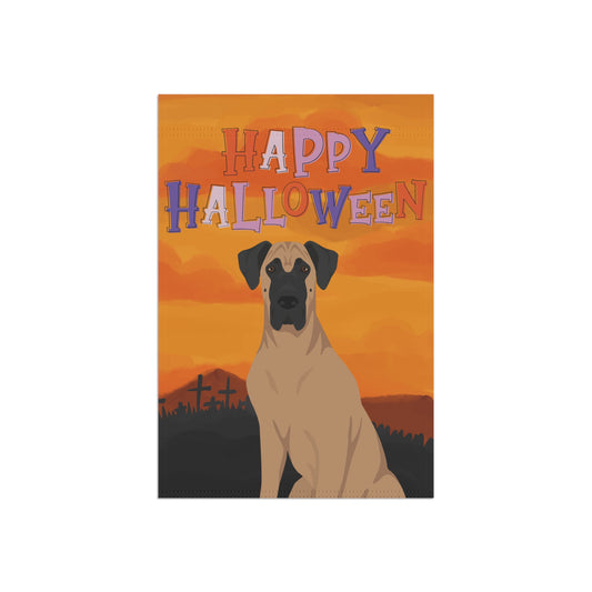 Great Dane Dog Halloween Garden Flag