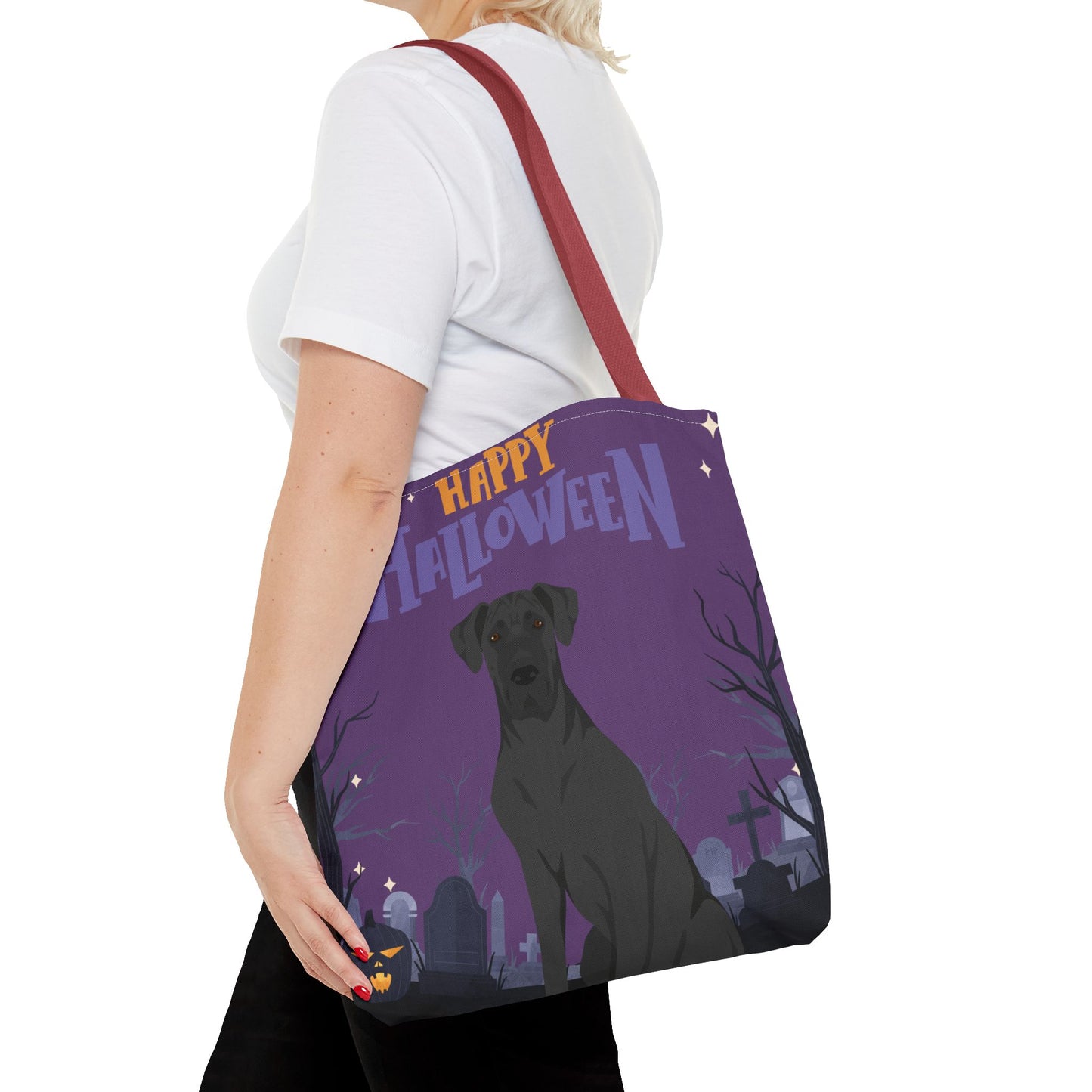 Great Dane Dog Happy Halloween Tote Bag 16x16