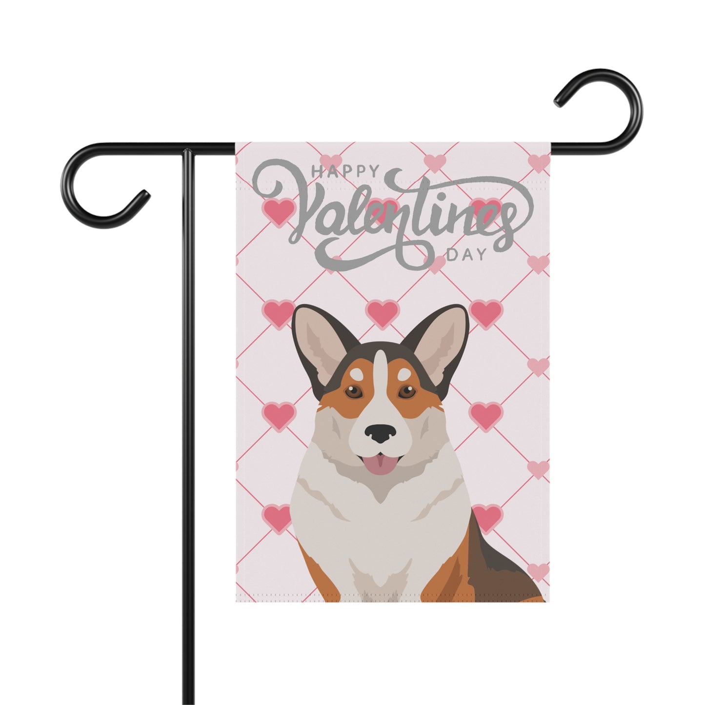Cardigan Welsh Corgi Dog Valentines Day Garden Flag