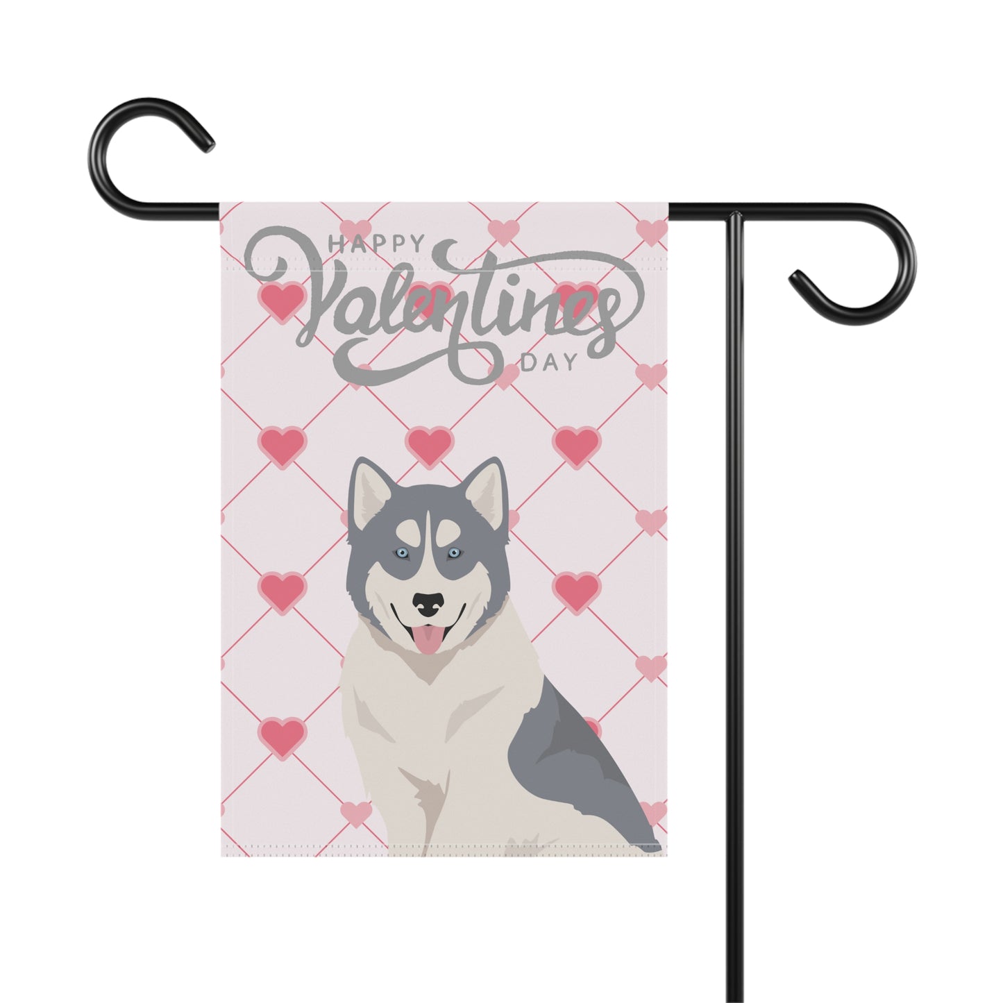 Canadian Inuit Dog Valentines Day Garden Flag