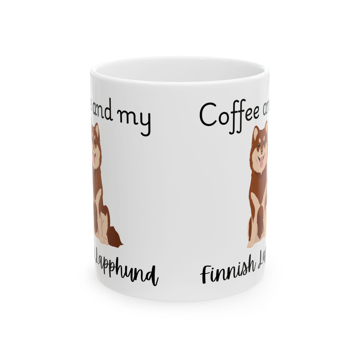 Coffee and My Finnish Lapphund Ceramic Mug | Dog Lover Gift, Pet Owner Cup, Cute Mug for Dog Moms, Funny Mug for Coffee Lovers