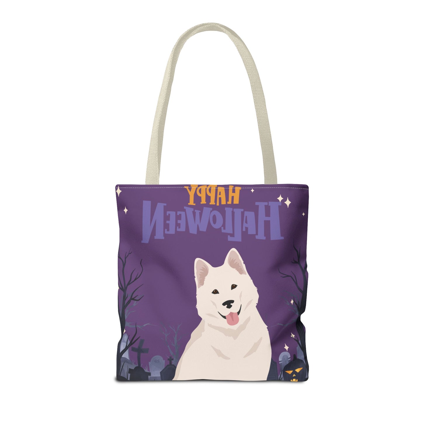 Alaskan Malamute Dog Happy Halloween Tote Bag 16x16