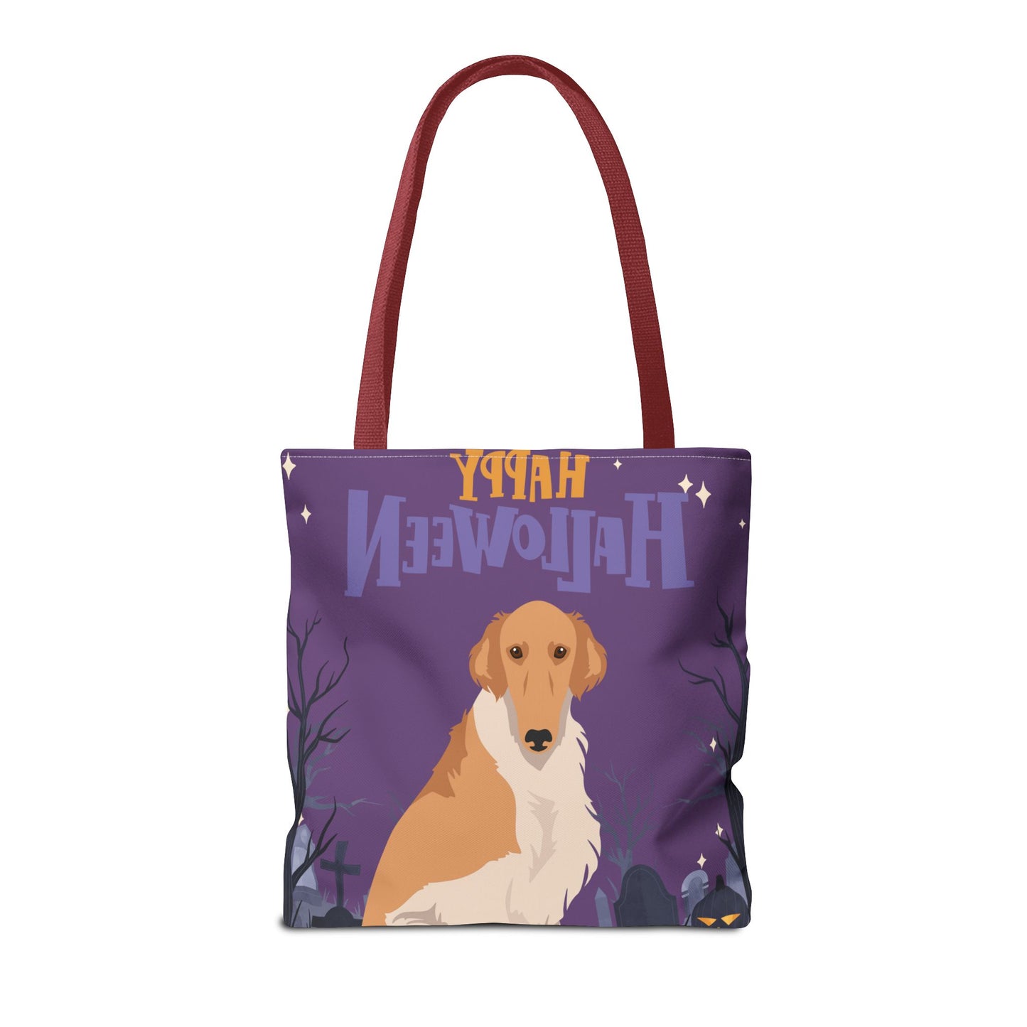 Borzoi Dog Happy Halloween Tote Bag 16x16