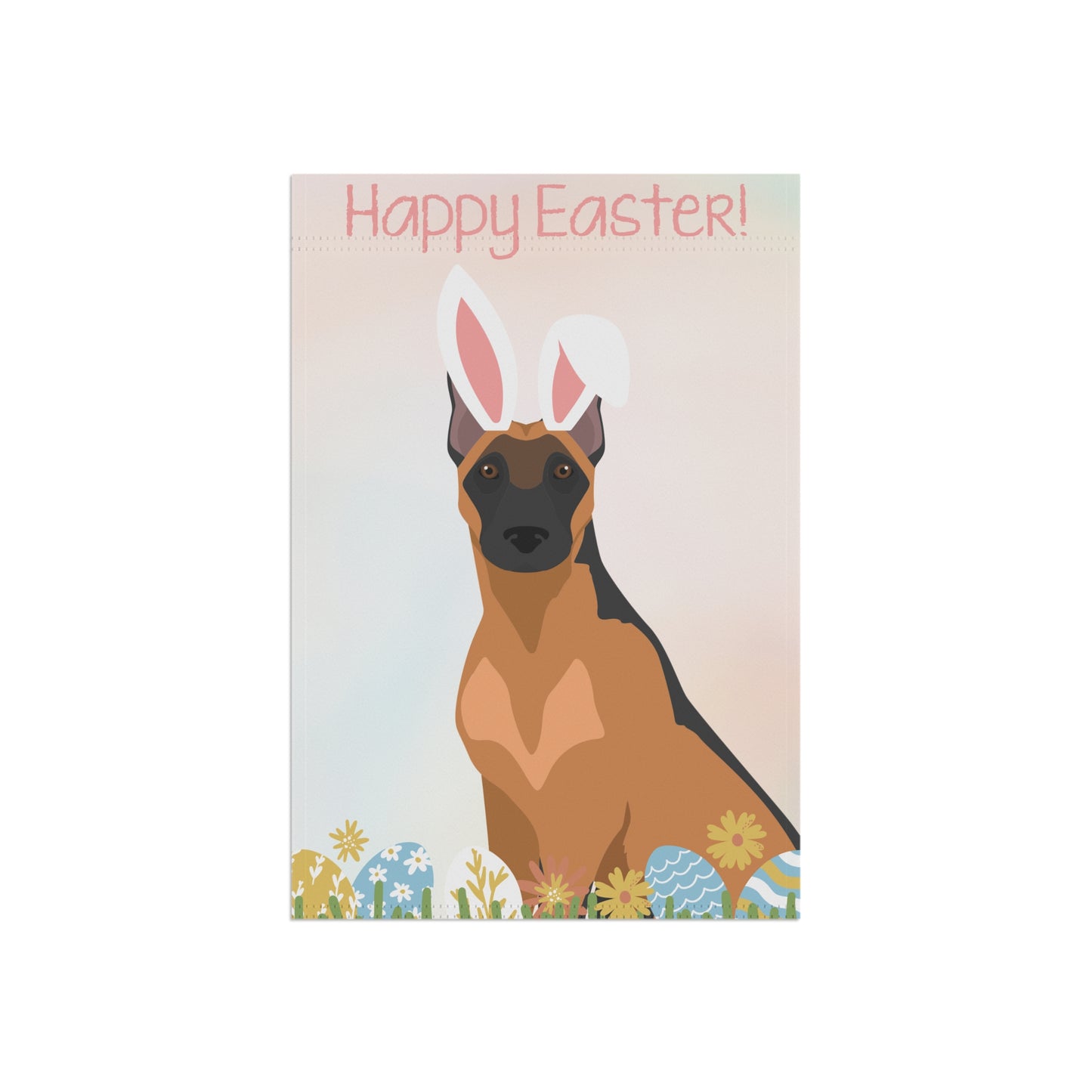 Belgian Malinois Dog Happy Easter Garden Flag