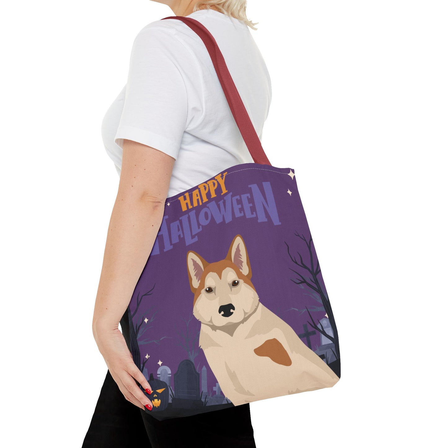 East Siberian Laika Dog Happy Halloween Tote Bag 16x16